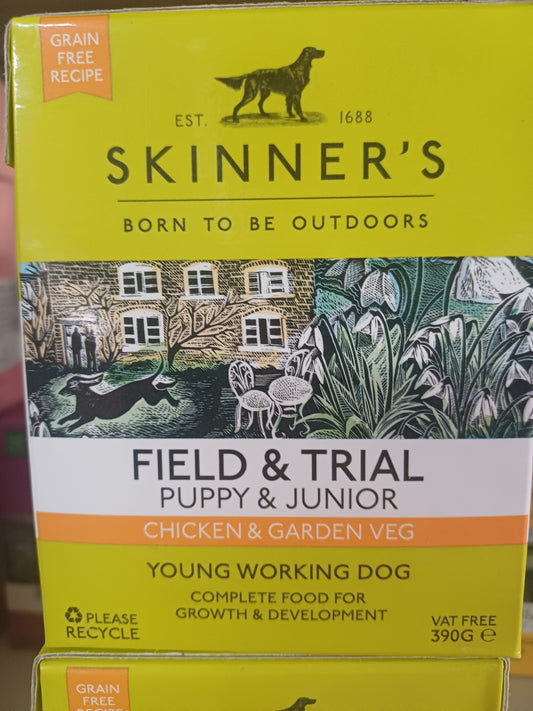 Skinner's Field & Trial Puppy & Junior Huhn & Gartengemüse 390g
