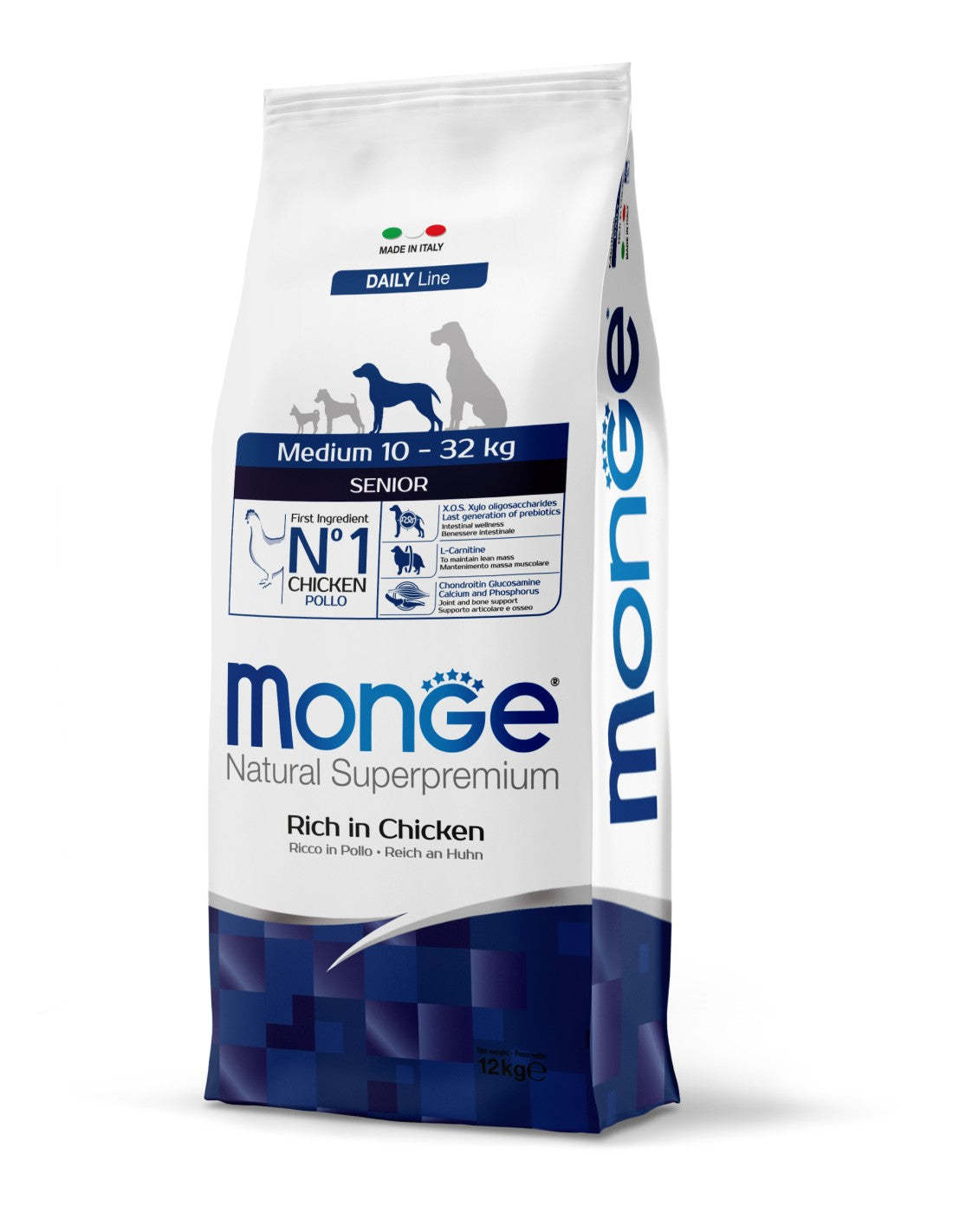 PROPET Monge Natural Superpremium Complete Food for Dogs Daily Line Medium Senior Chicken 12Kg