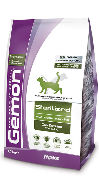 Gemon Cat Dry Adult Sterilised Turkey & Rice