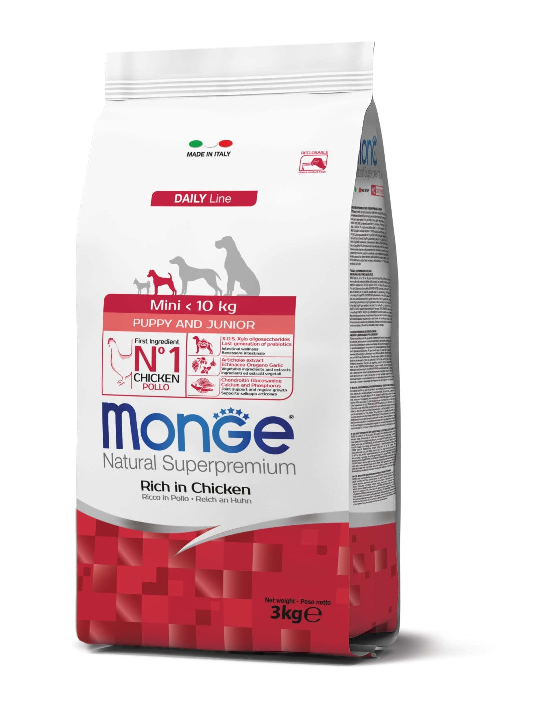 PROPET Monge Natural Superpremium Complete Food for Dogs Daily Line Mini Puppy & Junior
Mini Chicken 3Kg
