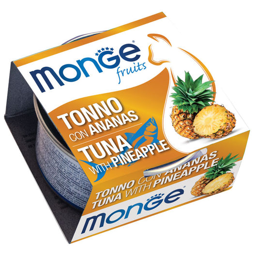 PROPET Monge WET Food For Cats - Fruit - Complementary Food Adult Tuna & Pineapple Cans 80gr
(Box of 24)