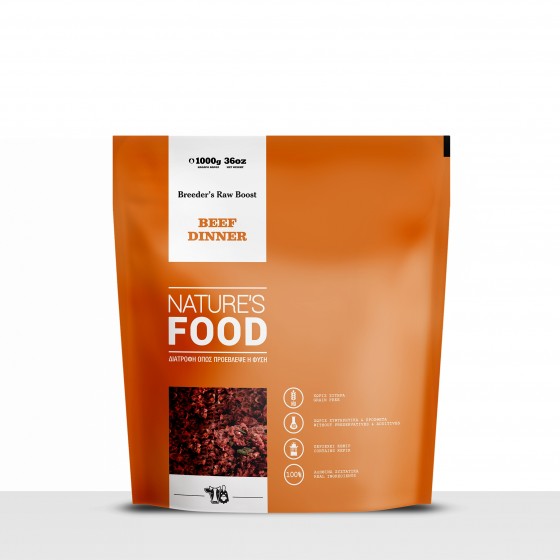 Nature's Food Beef Dinner Breeder's Raw Boost 1kg