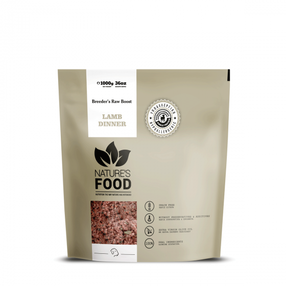 Nature's Food Lamb Dinner Breeder's Raw Boost 1kg
