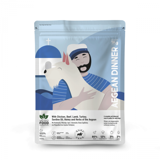 Nature's Food Aegean Dinner raw dog food 1kg