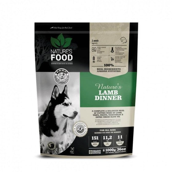 Nature's Food Lamb Dinner meatballs 1kg